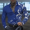 thumbnail image 2 of Camisa de solapa de traje para hombre, patrón creativo, moda informal, suave, cómoda, material transpirable, primavera y verano 2024, nueva oferta caliente, 2 of 5