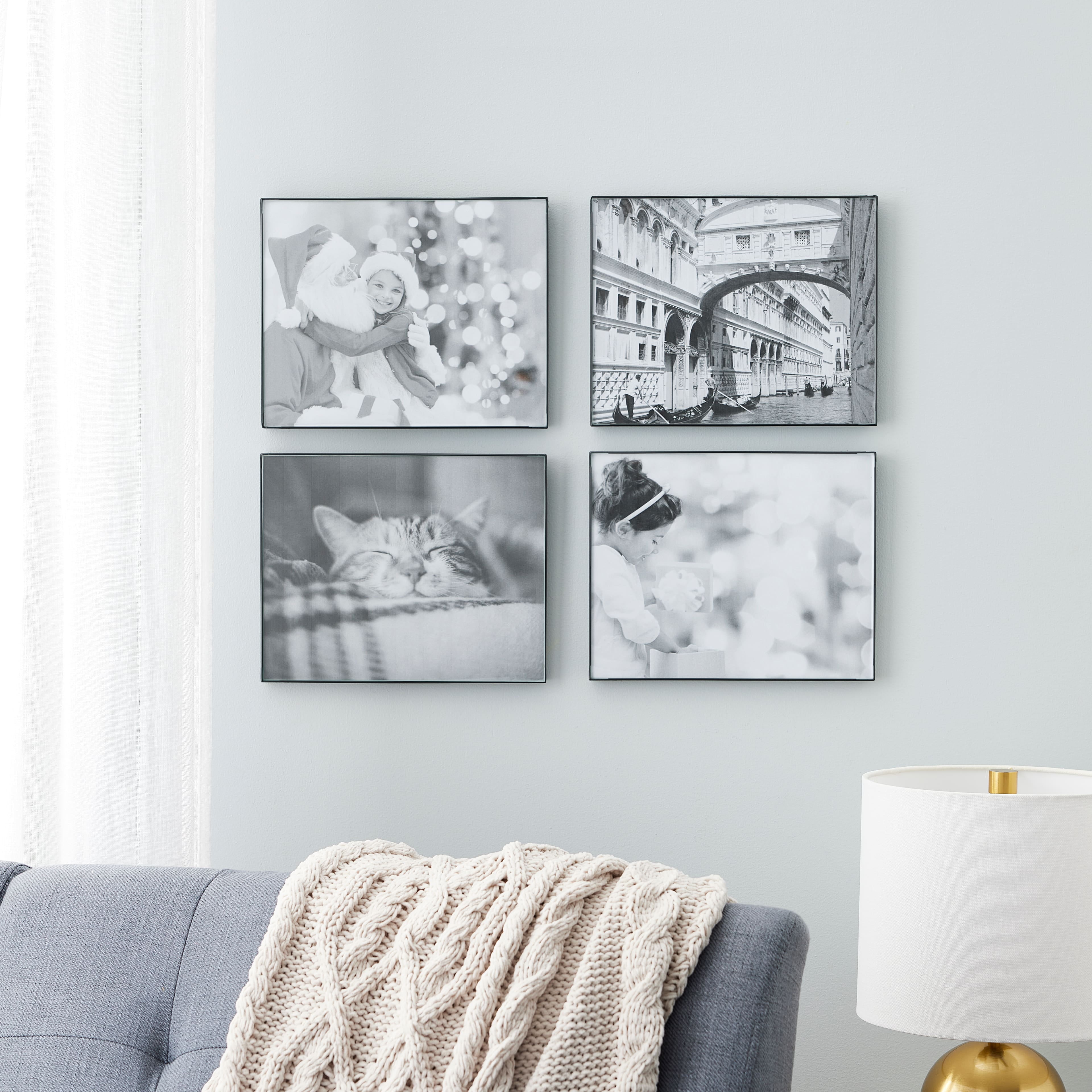 Studio Decor 4 Pack Basics 8" x 10" Black Frames