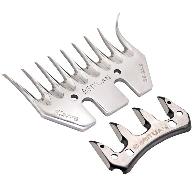 Replacement Shear Blades with Curved Sides, Heat Treated Stainless Steel for Professional Shearing, 13-Tooth Design for Enhanced Grooming Accuracy