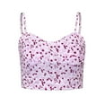 thumbnail image 5 of Wycnly Summer Saving Camisole for Women Tank Tops Going out Slim Spaghetti Strap Corset Cropped Top Cute Floral Print Sleeveless T-shirt Ladies Sleeveless Shirt, 5 of 6