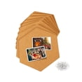 thumbnail image 3 of OULII 8Pack Pin Board Cork Board Brown Wood for Organized Wall Space, 3 of 8