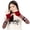 Red, variant on Seductiva Christmas Warm Gloves Warm Fawn Snowflake Knitted Gloves Half Finger Gloves Christmas Warm Gloves Black