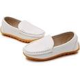 thumbnail image 4 of Boys Girls Leather Loafers Slip-On Oxford Flats Boat Dress Schooling Daily Walking Shoes(Toddler/Little Kids), 4 of 7