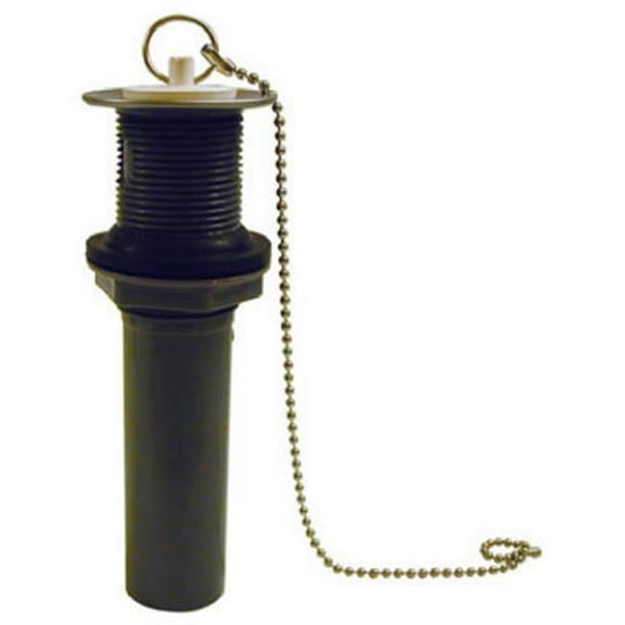 B&K 134-101RP PVC Pull Out Plug With Chain & Stopper, 1-1/4 x 5-In. - Quantity 1