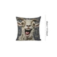 thumbnail image 2 of 1pc Pillow Covers - Screaming Goat Soft Protector, 45*45 cm Square, Hilarious Animal Graphic, Couch Decoration, Living Room Sofa Cushion Covers, Spring Pillow Covers (G), 2 of 3