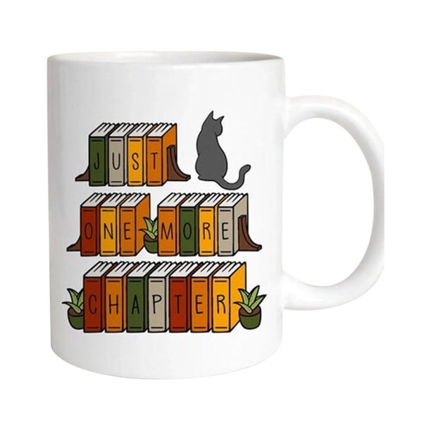 Taza de cerámica floral para amantes de los libros (350 ml) | Taza de café para bibliotecarios y profesores | Resistente y apta para lavavajillas y microondas | Regalo personalizado para cumpleaños