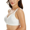 thumbnail image 4 of Exclare Women's Minimizer Bras Comfort Non Padded Full Figure Large Busts Wirefree Plus Size Bra(White,38DDD), 4 of 7