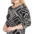 thumbnail image 4 of Alfred Dunner Womens Geometric Textured Top With Necklace, 4 of 4