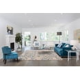 thumbnail image 4 of Aileen Contemporary Glam Distressed Rug, Aqua Blue/Cream, 5ft-2in x 8ft Area Rug, 4 of 4