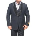 thumbnail image 1 of Alberto Nardoni Mens Vested 1 Button Shawl Tuxedo In Navy Blue, 1 of 1