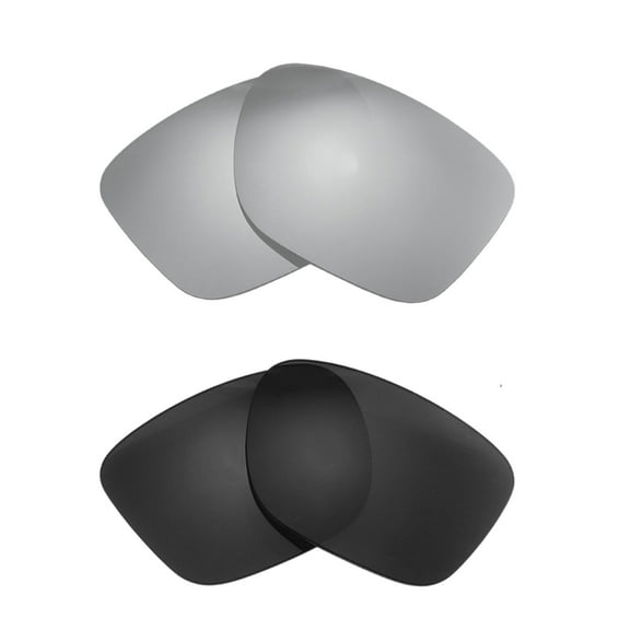 Walleva Polarized Titanium Black Replacement Lenses For Oakley Crossrange OO9361 Sunglasses