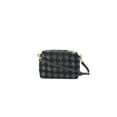 thumbnail image 3 of Time and Tru Women's Faux Leather and Suede Woven Camera Crossbody Bag, Black, 3 of 5