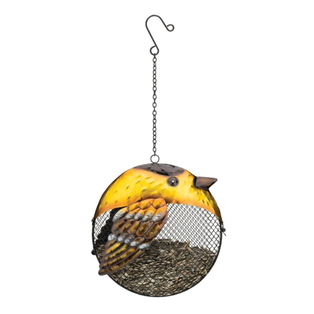 Regal Art and Gift 11918 - 17" Yellow Metal Finch Bird Feeder - Walmart
