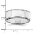 thumbnail image 2 of 925 Sterling Silver 9.5mm Designed Edge Band Ring Size 12, 2 of 5