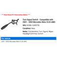 thumbnail image 2 of Turn Signal Switch - Compatible with 2001 - 2002 Mercedes-Benz CL55 AMG, 2 of 2