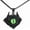Black Light Green no chain, variant on Men's Stainless Steel Vintage Evil Eye Demon Skull Head Oxhorn Pendant Necklace