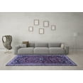 thumbnail image 3 of Ahgly Company Machine Washable Indoor Rectangle Persian Blue Traditional Area Rugs, 2' x 5', 3 of 4