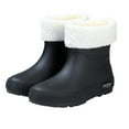 thumbnail image 4 of Censtreet Women's Short-Top Rain Boots With Removable Covers Waterproof Comfortable Height-Increasing Heel For Fall And Winter, 4 of 7