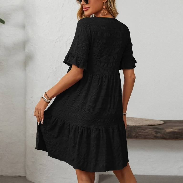 white christmas dresses Buy Gigi Flare Fit Western Wear Dress (Black) from Kelin Black / XXXL main image 1