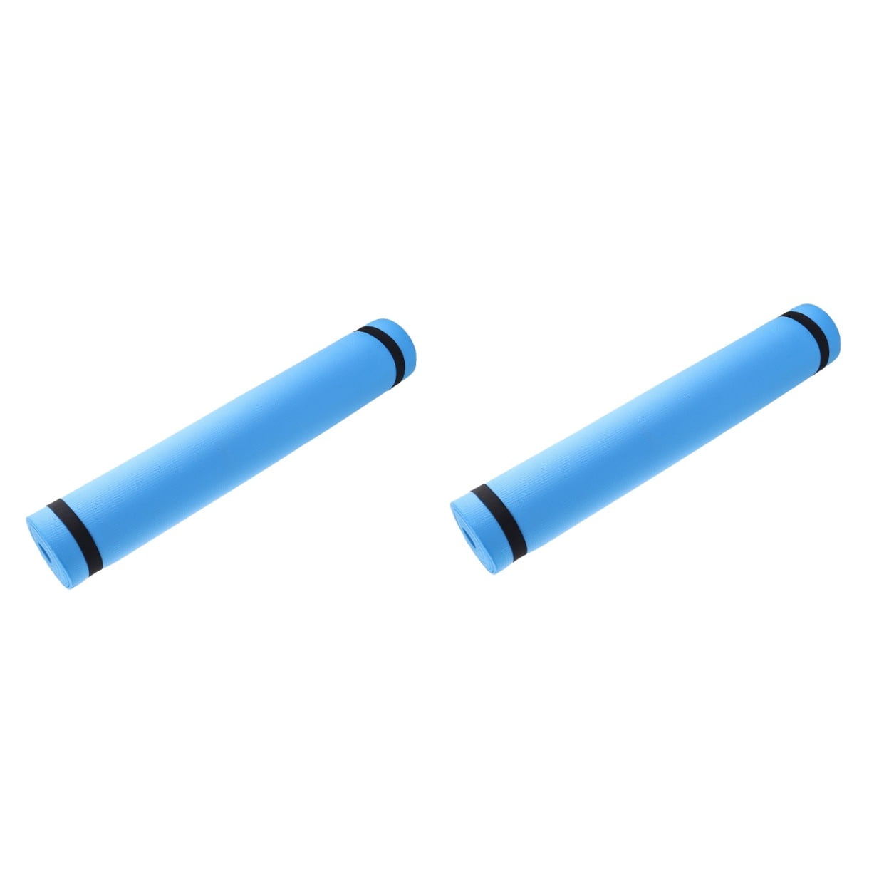 2pcs Portable EVA Yoga Mat Anti-slip Yoga Fitness Mat Outdoor Camping Exercise Mat for Hot Yoga Pilates Aerobic Fitness Stretching Routines (Blue)
