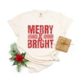 thumbnail image 5 of Merry & Bright Distressed - Women's Garment Dyed Graphic T-Shirt, 5 of 10