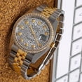 thumbnail image 2 of Pre-Owned Rolex Datejust 36MM 116233 Silver Pattern Diamond Dial Diamond Bezel Two Tone Yellow Gold Jubilee Bracelet 1.2ct, 2 of 8
