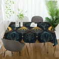 thumbnail image 3 of Yayeee Tablecloths 60" x 120" Rectangle Wrinkle Resistant Party Table Cover, Navy Blue Art Pattern, 3 of 8