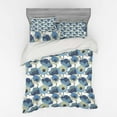 thumbnail image 2 of Ambesonne Floral Bedding Set 3 Pcs, Ombre Romantic Flowers, Twin, Grey Navy, 2 of 3