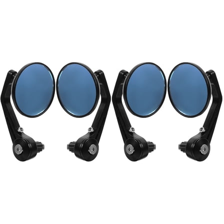 MLINS 2 Pairs  Motorcycle Handlebar Mirrors Rearview Mirrors Motorcycle Bar End Mirrors