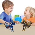 thumbnail image 5 of Transforming Dinosaur Toys，Transformation Car Toy with Collision Transforming Car for Girls Ages 4-6, Party Gift for Birthday Blue+Golden, 5 of 7