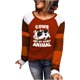thumbnail image 1 of Camisetas estampadas de vacas sueltas divertidas vintage de manga larga con cuello redondo para mujer Fridja  FKASFK365, 1 of 5