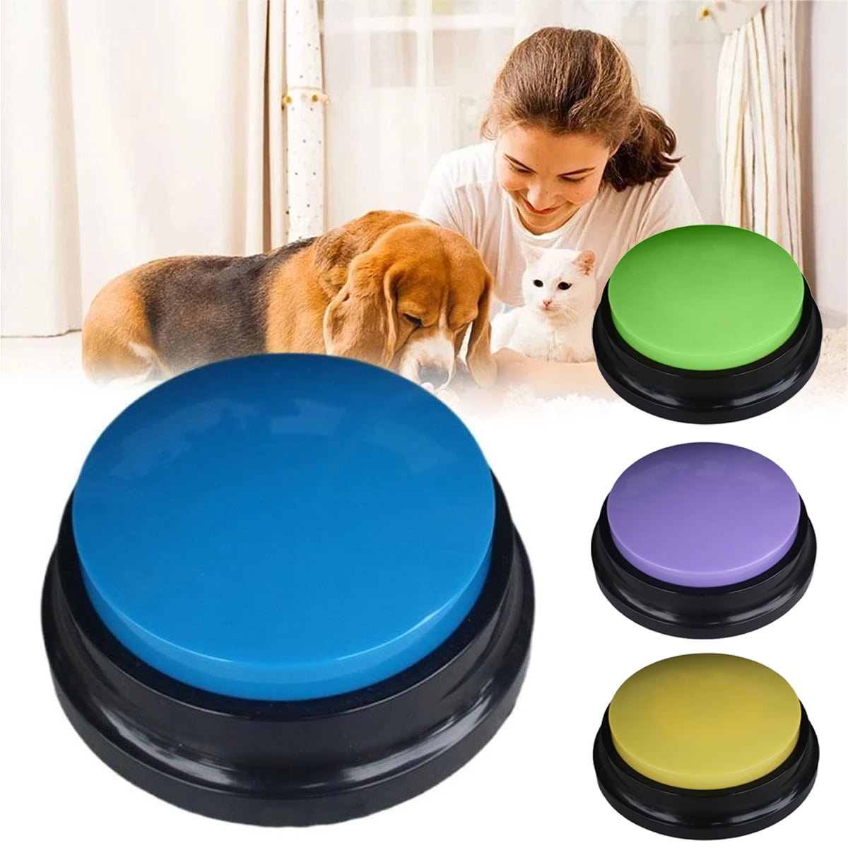 Granatan Sound Button - Talking Button - Answer Buzzers - Learning Buzzers - Answer Button - Button Buzzer - Dog Buttons for Communica