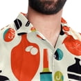 thumbnail image 5 of Bowling Men's Short Sleeve Casual Printed Button Down Beach Shirt - Summer Hawaiian Top, 5 of 6