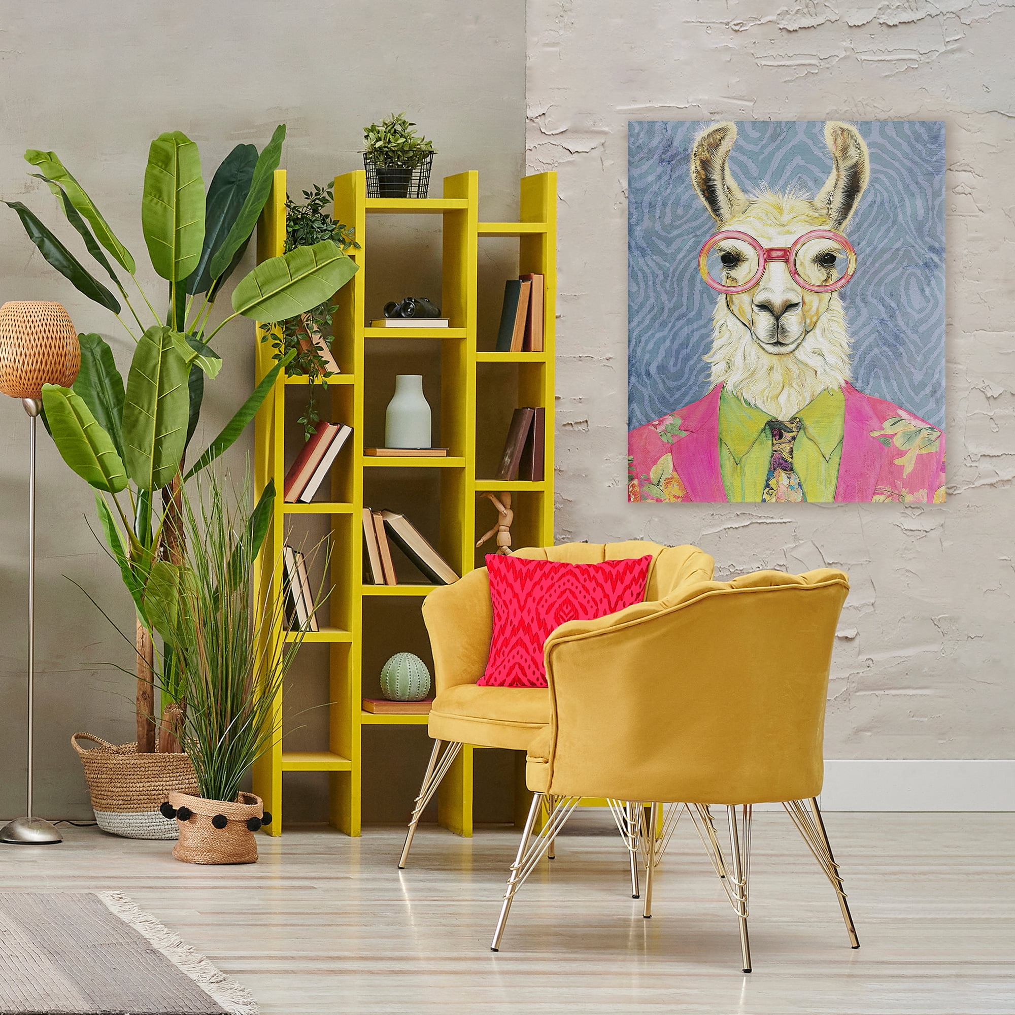 Stupell Industries Bright Gaze Llama Canvas Wall Art, design by Svetlana Aleynikova