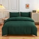thumbnail image 1 of Juego de Cama de Algodón Lavado 4 Piezas - Color Liso Funda Nórdica Transpirable Suave 180x220cm Sábana 230x230cm Fundas de almohada 48x74cm | Reina Completa Universal Todas las Estaciones, 1 of 6