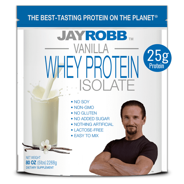 Jay Robb Whey Isolate Protein Powder, Low Carb, Keto, Vegetarian