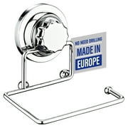 EDNA HOME Chrome Toilet Paper Holder, Toilet Paper Holder, Stainless Steel Toilet Tissue Paper Roll Dispenser, Made in Europe