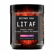 Beyond Raw LIT AF Pre-Workout Powder, Sweet & Tart, 9.78 oz