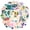 2A-35pcs, variant on 35pcs Retro Stationery Stickers Travel Teacher Reward Stickers Adventure Animal Stickers for Suitcase Fridge