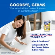 Lysol Disinfecting Wipes, All Purpose Cleaner, Multi Surface Antibacterial Cleaning Wipes, Cleaning Supplies, Lemon + Mango & Hibiscus + Crisp Linen Scent, 80 Count Each (Pack of 4)