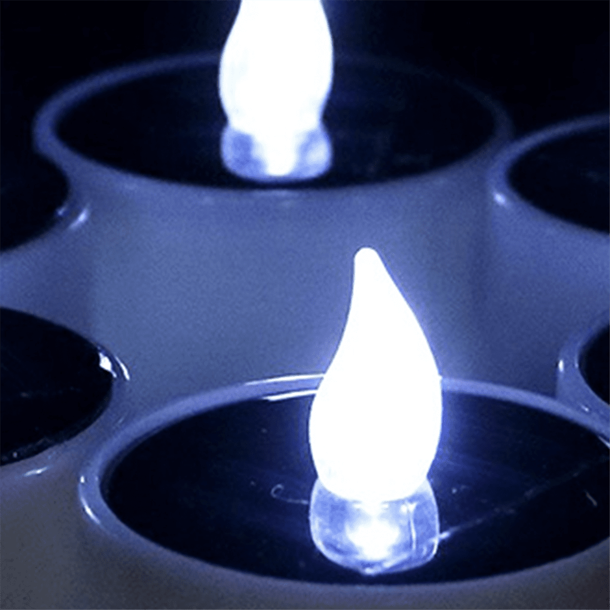 Solar LED Candles Light Outdoor Waterproof Flameless Solar Lights Rechargeable Candles for Wedding Garden Deco A
