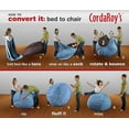 CordaRoy's Chenille Convertible Bean Bag Chair to Bed, As Seen on Shark