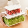 thumbnail image 4 of Food Preservation Box Plastic Refrigerator Food Preservation Storage Drain Box Container with Lid, 4 of 6
