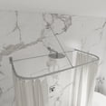 thumbnail image 3 of Naiture 54'' x 30'' D Shape Shower Curtain Rod with Ceiling or Wall Dual-Use Swivel Support, Shower Window Rod, Stainless Steel, Brushed Nickel Finish, 3 of 8