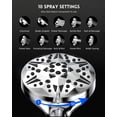 thumbnail image 7 of Hodvit Handheld Showerhead w/ Magnetic Docking Brackets,High Pressure 10 Spray Modes Shower Head,New, 7 of 7
