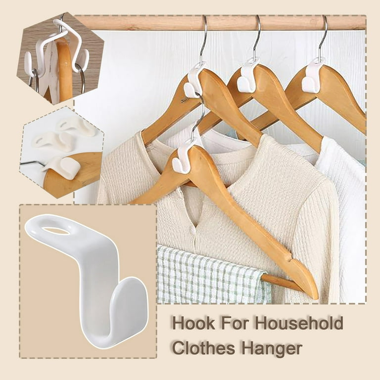 30pcs/pack Clothes Hanger Connector Hooks, Magic Hanger Hooks
