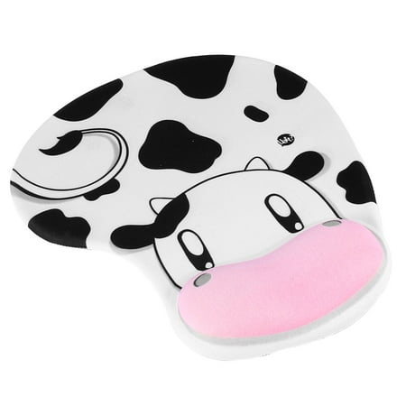 Cow Shape Computer Wrist Rest Support Cushion Mouse Mat Pad Black (Best Gaming Mouse Pad With Wrist Support)
