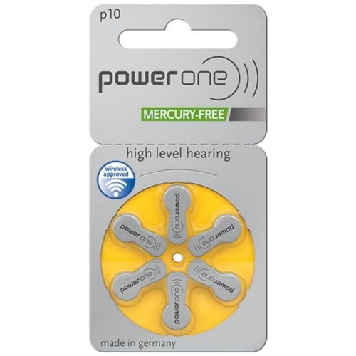 Power One Size 10 No Mercury Hearing Aid Batteries (120)