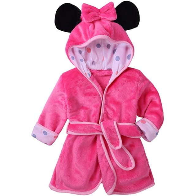 GHSDFBB Robe à Capuche Nœud Papillon Chaude Douce Vêtement de Nuit pour Bébé Tout-Petit
