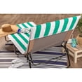 thumbnail image 4 of Emerald Green Stripe Lounge Chair Beach Towel With Top Pocket 26x82, 4 of 5